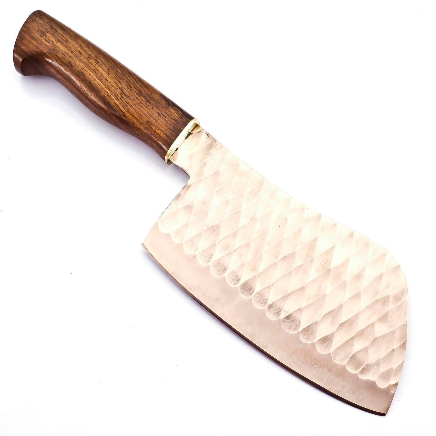 CP-5006 Handmade 12.50 Inches Stainless Steel Chopper Knife - Beautiful Rose Wood Handle