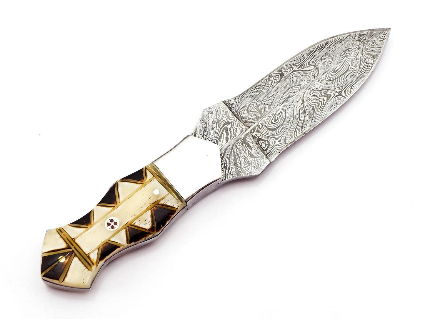 Handmade Damascus Steel Small knife SK-20 Beautiful Designed Camel Bone Handle.