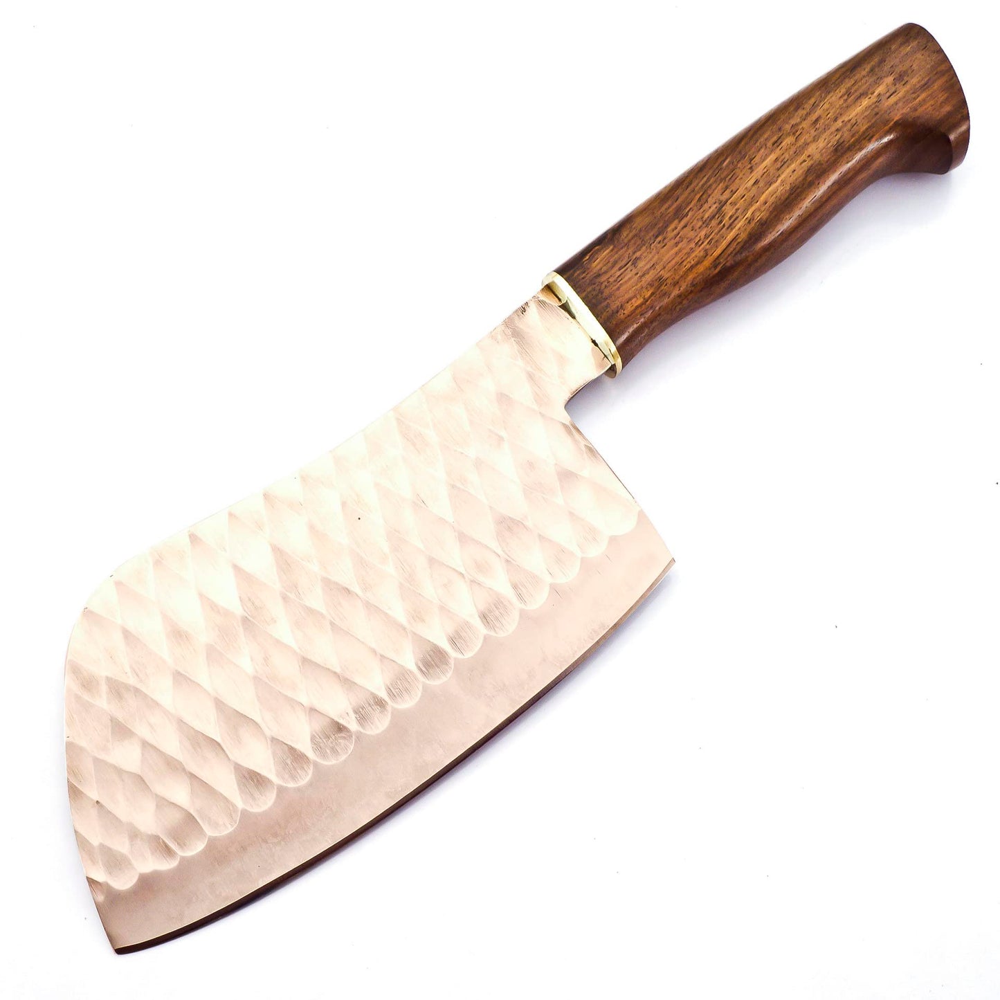 CP-5006 Handmade 12.50 Inches Stainless Steel Chopper Knife - Beautiful Rose Wood Handle