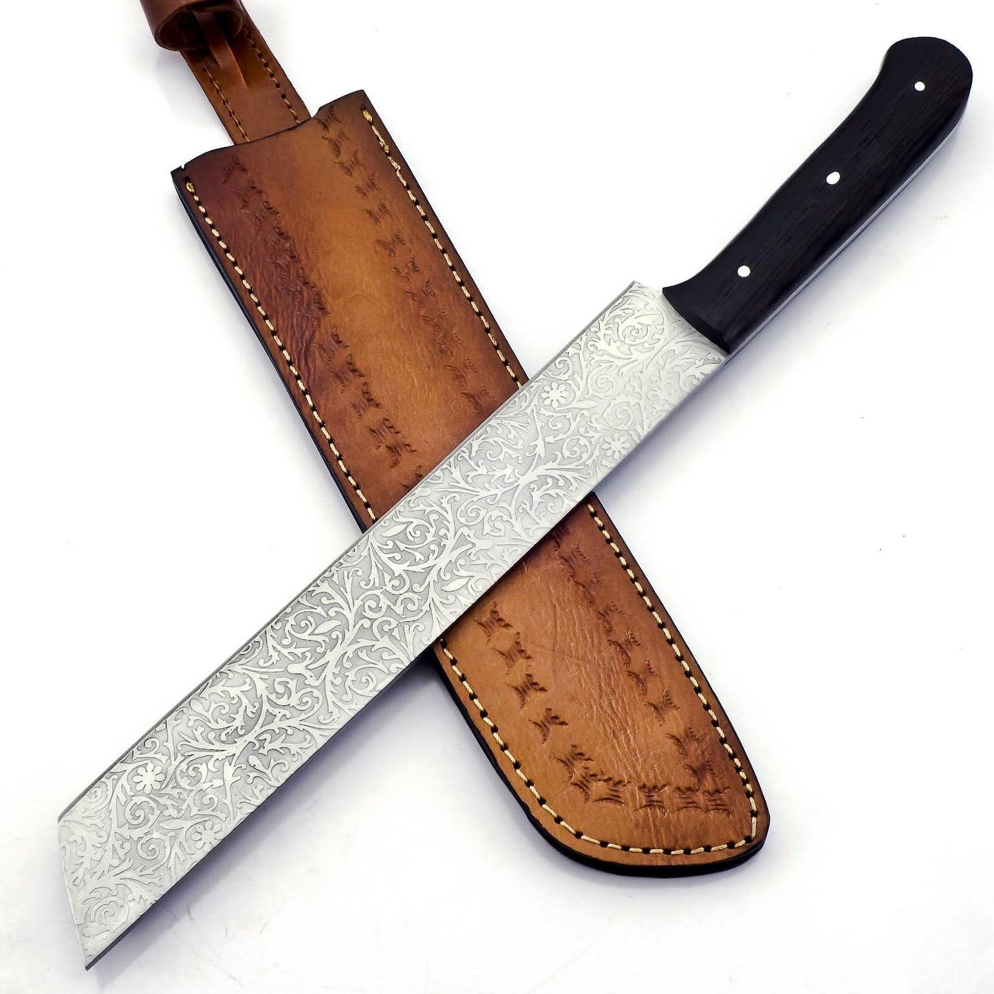 BK-782 Handmade Stainless steel 15Inches Full Tang Hunting Knife - Beautiful Wenge Wood Handle