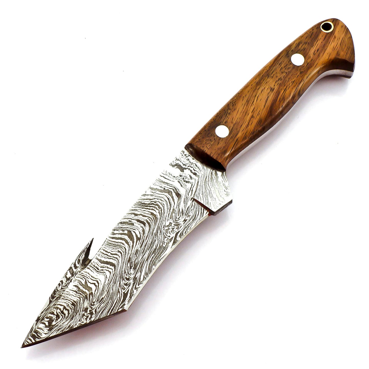 SK-2030 Handmade 09.00 Inches Damascus Steel full tang Skinner Knife - Rose Wood Handle.