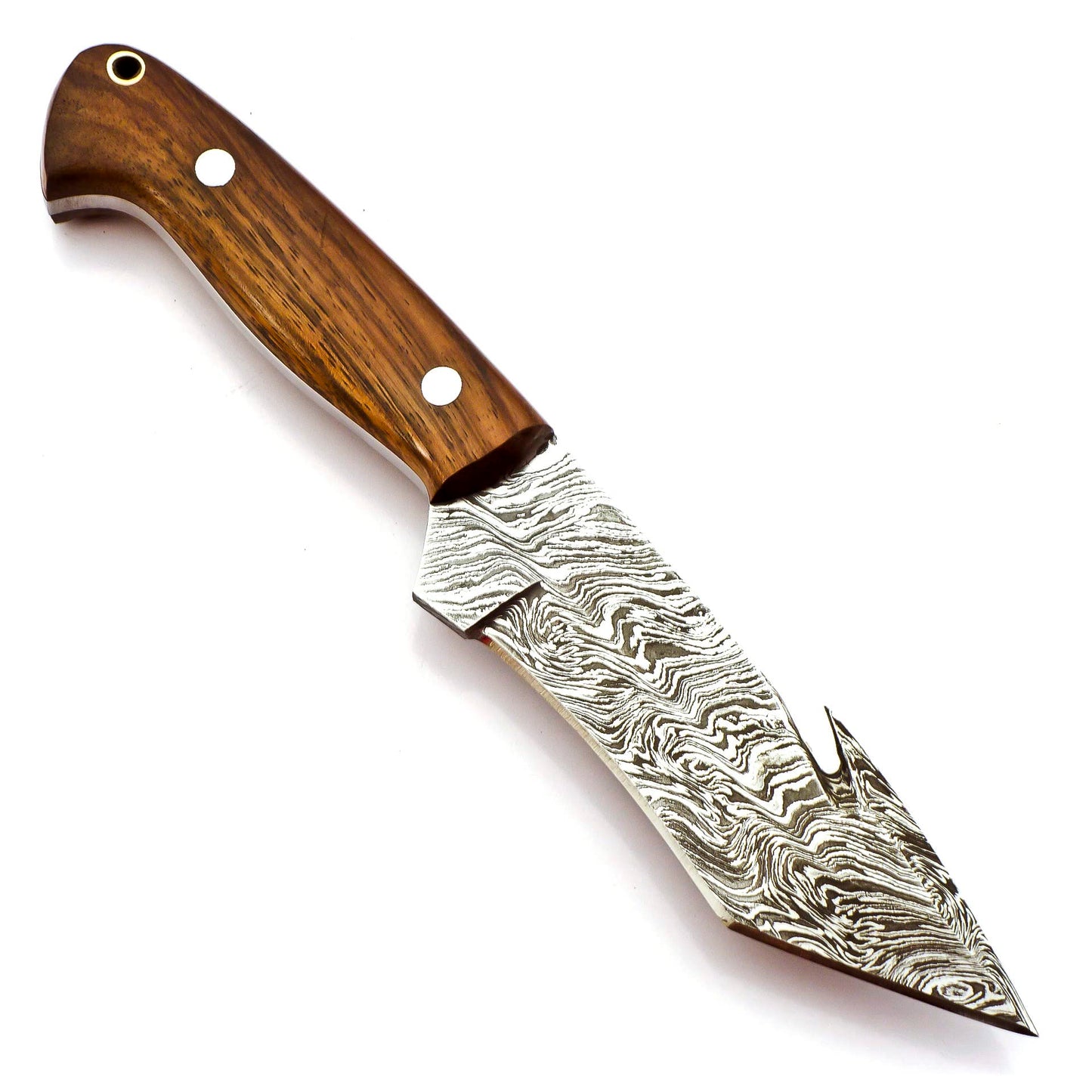 SK-2030 Handmade 09.00 Inches Damascus Steel full tang Skinner Knife - Rose Wood Handle.