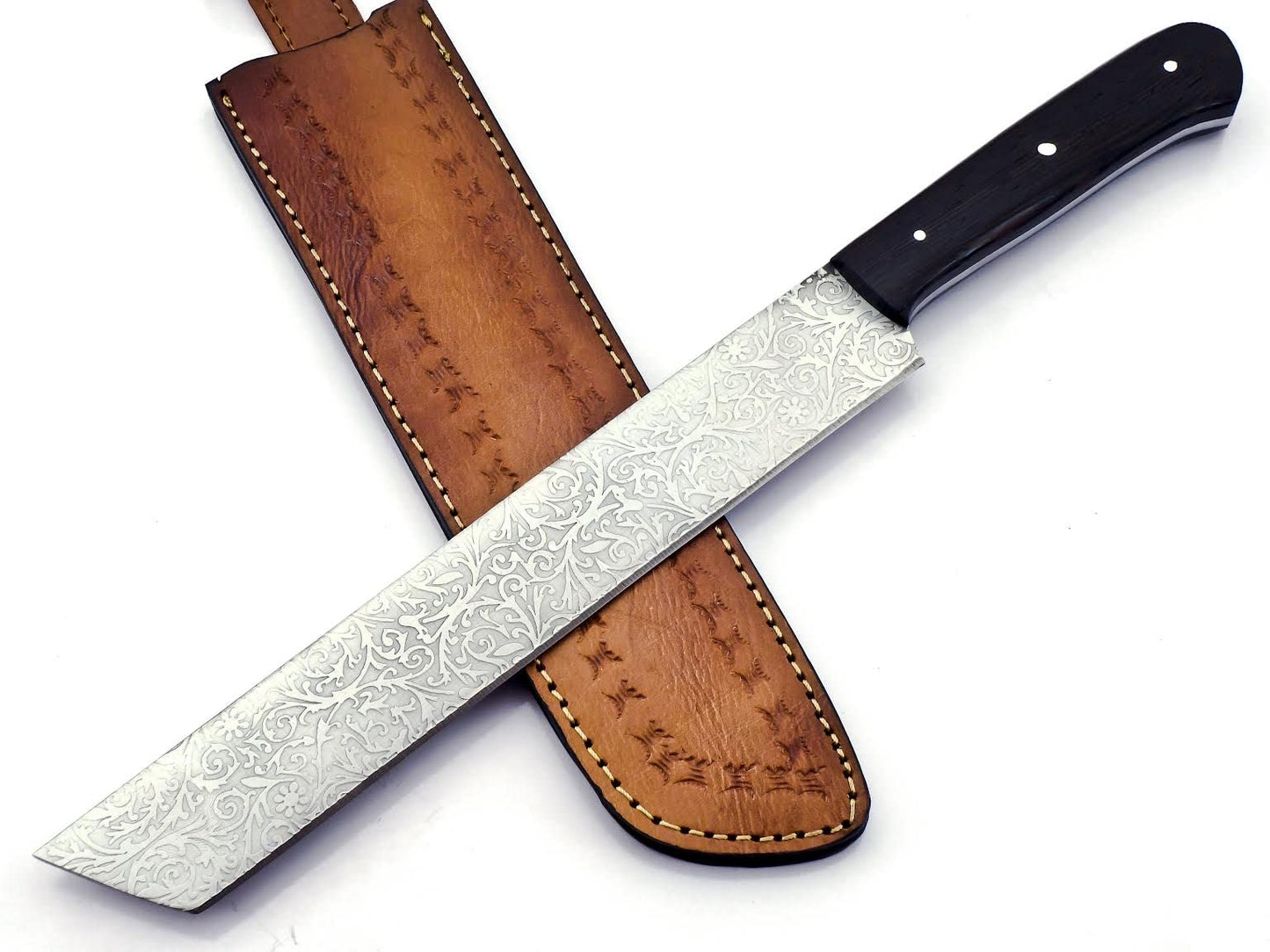 BK-782 Handmade Stainless steel 15Inches Full Tang Hunting Knife - Beautiful Wenge Wood Handle