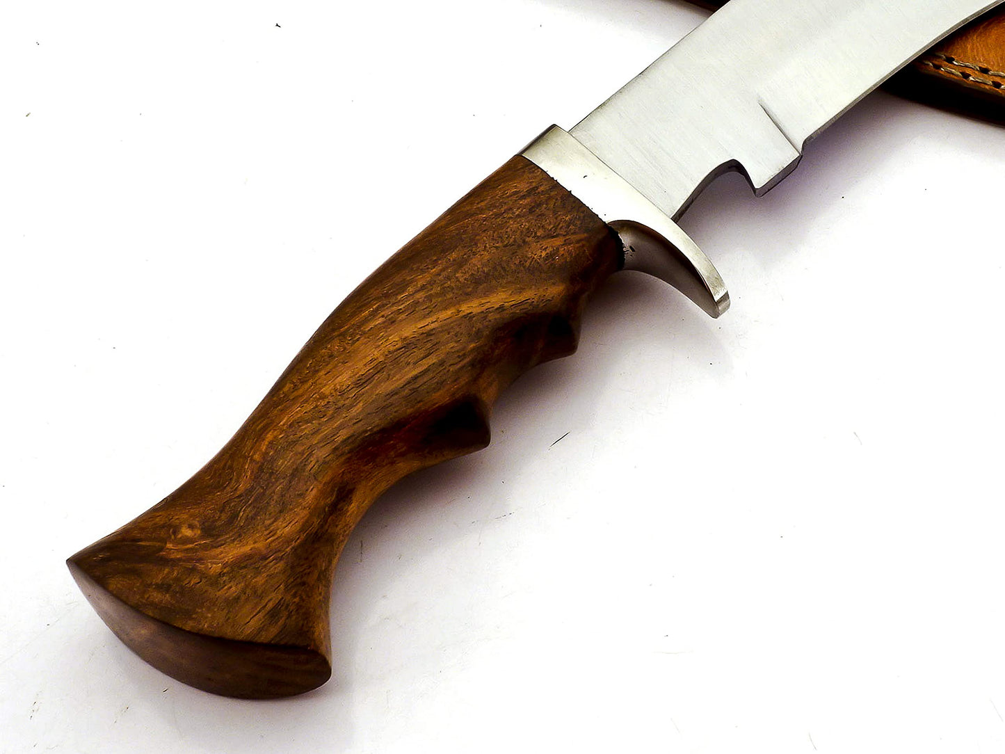 Handmade D2 Stainless Steel 15 Inches Kukri Knife HK-779 -Beautiful Rose Wood Handle