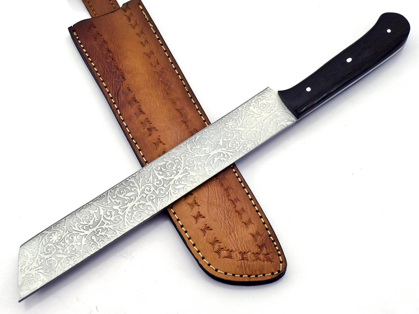 BK-782 Handmade Stainless steel 15Inches Full Tang Hunting Knife - Beautiful Wenge Wood Handle