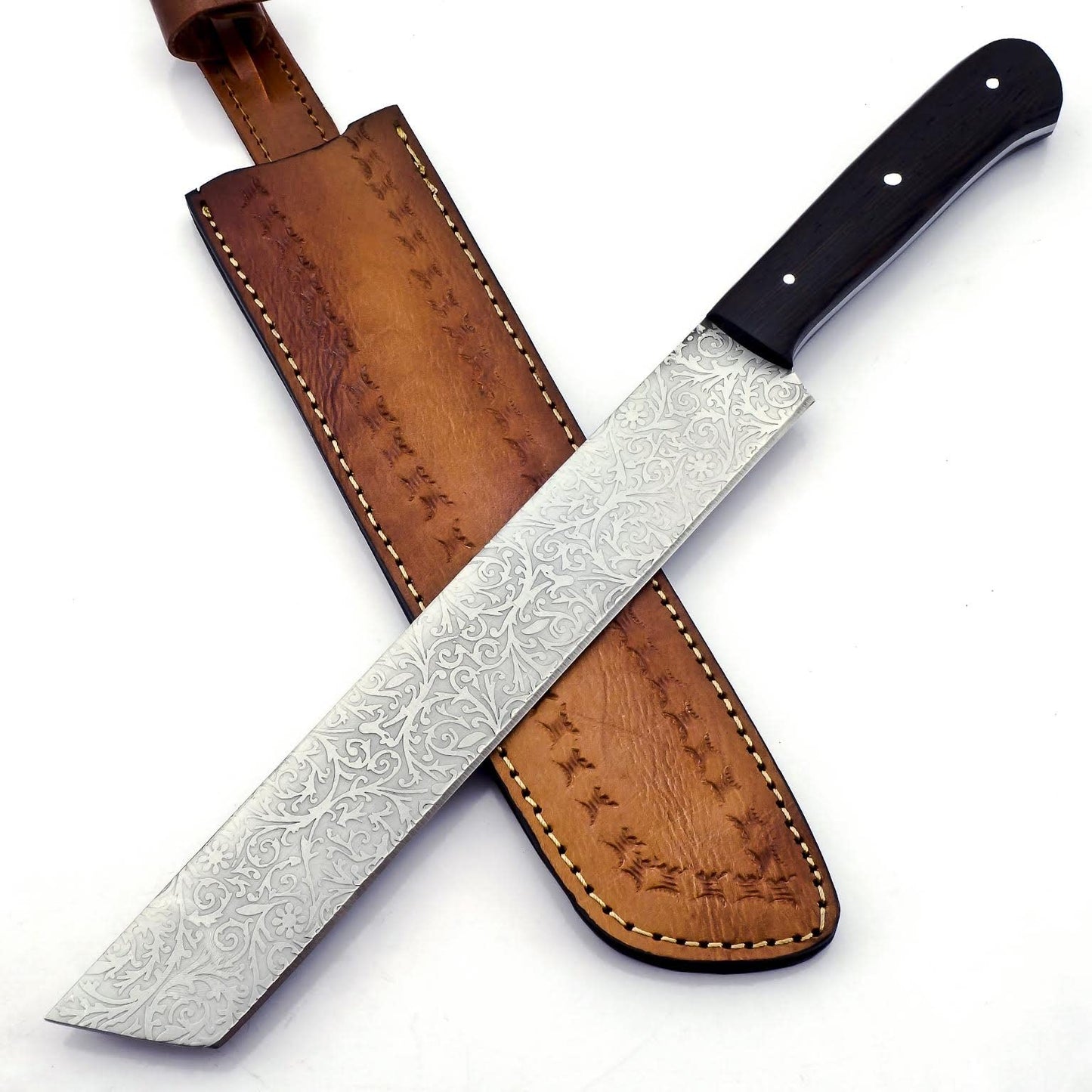 BK-782 Handmade Stainless steel 15Inches Full Tang Hunting Knife - Beautiful Wenge Wood Handle