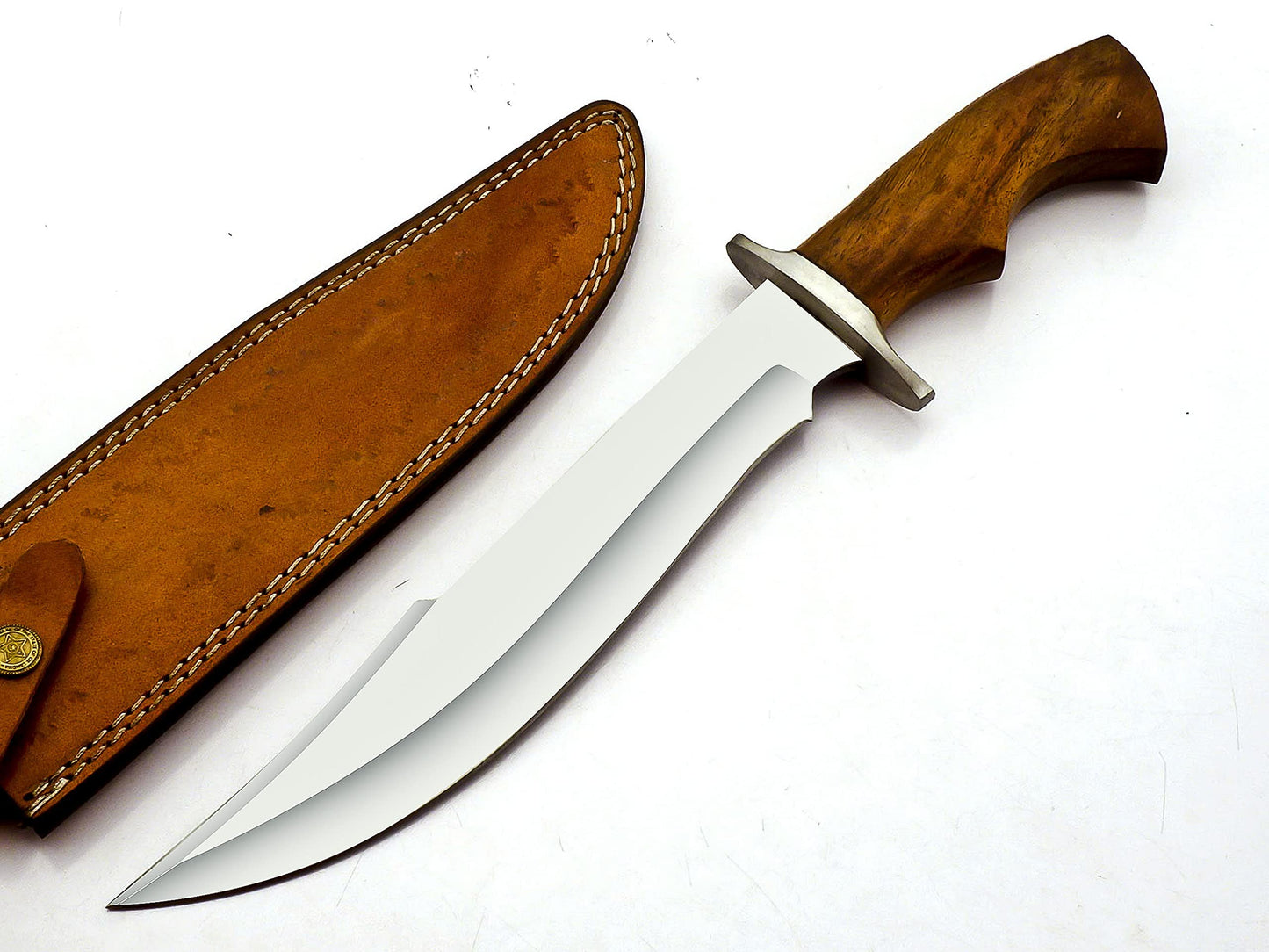 Handmade D2 Stainless Steel 15 Inches Hunting Knife BK-778 - Beautiful Rose Wood Handle