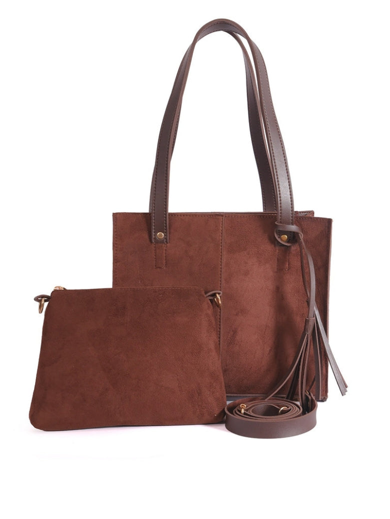 SB-2502 SUEDE BAGS (BROWN)