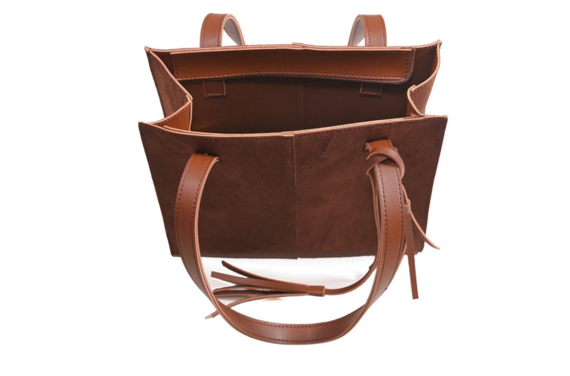 SB-2502 SUEDE BAGS (BROWN)