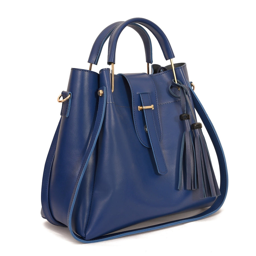 A3P-2202- ALEXA 3 PIECE HANDBAGS (BLUE)