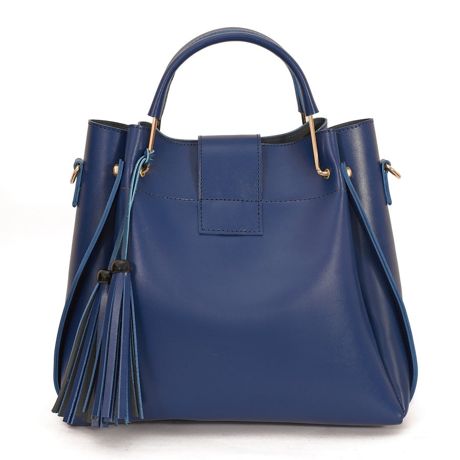 A3P-2202- ALEXA 3 PIECE HANDBAGS (BLUE)